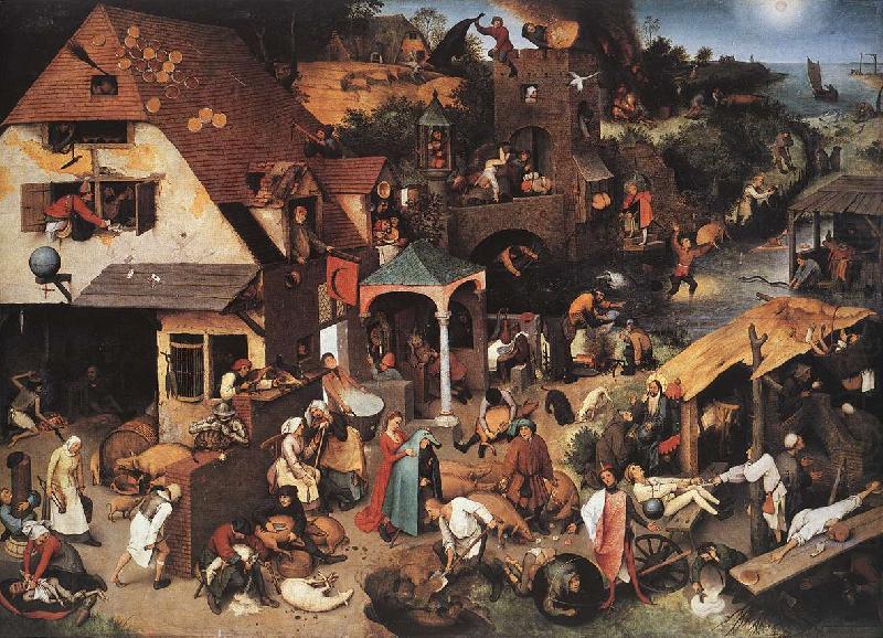 BRUEGEL, Pieter the Elder Netherlandish Proverbs china oil painting image